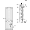 Miele KFN 7734 C beépíthető kombinált hűtőszekrény