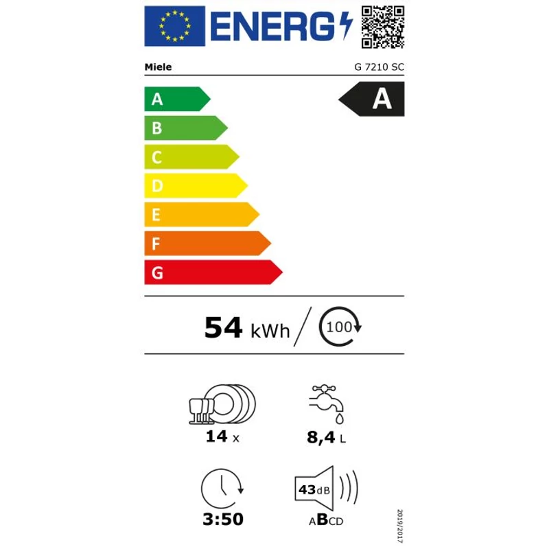 Miele G 7210 SC szabadon álló mosogatógép