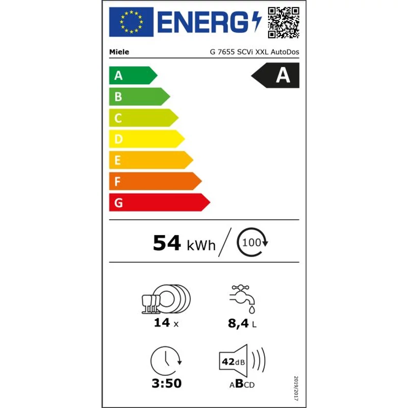 Miele G 7655 SCVi XXL  AutoDos teljesen integrált mosogatógép