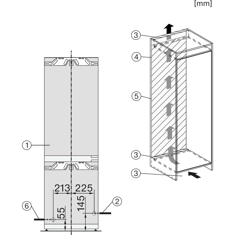 Miele KFN 7795 C  beépíthető kombinált hűtőszekrény