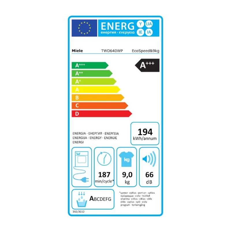 Miele TWD640WP EcoSpeed&9kg   hőszivattyús szárítógép