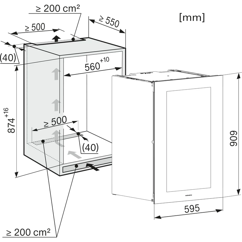 Miele KWT 6422 iG  Pearlbeige  beépíthető bortemperáló