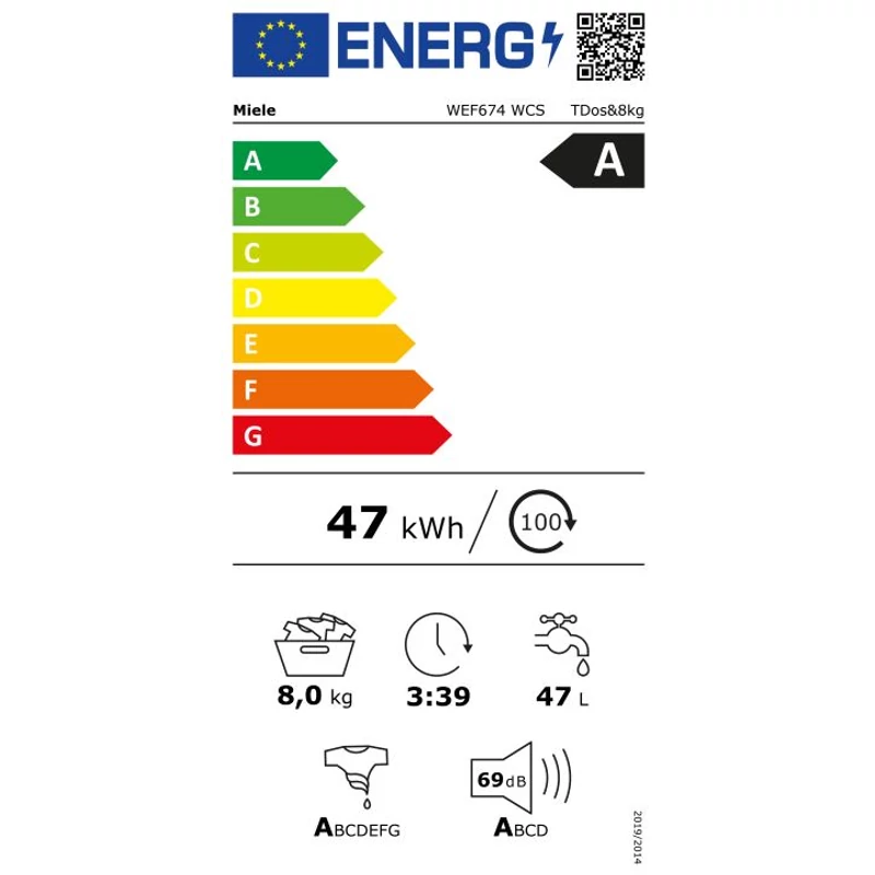 Miele WEF 674 WCS EU1 LW TDos&8kg mosógép