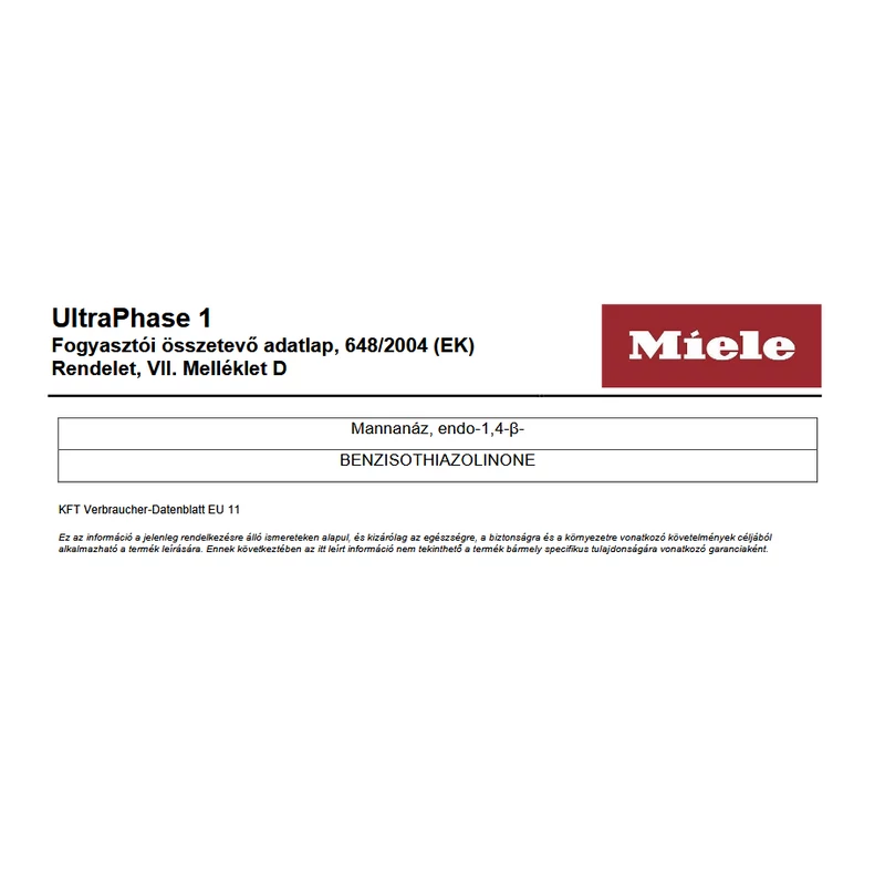 Miele UltraPhase 1 mosószer WA UP1 1402 L