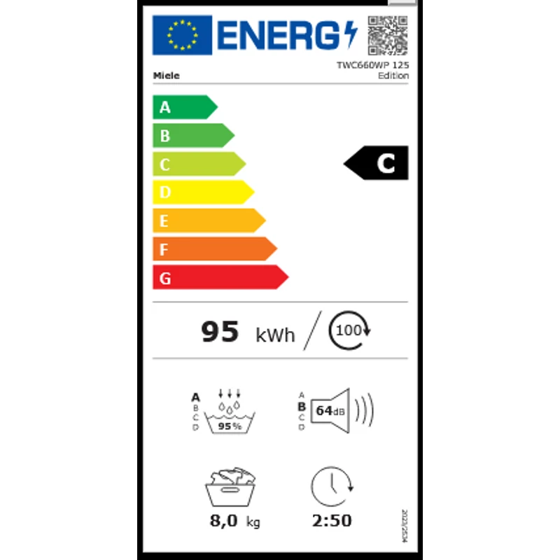 Miele TWC 660 WP EU1 LW EcoSpeed&8kg hőszivattyús szárítógép