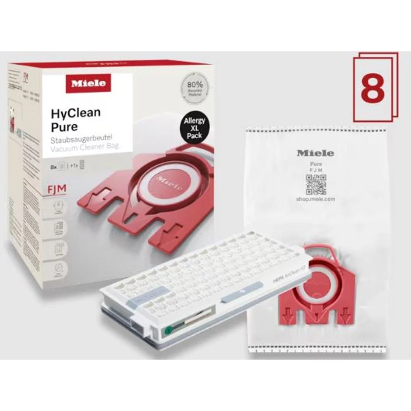 Miele FJM Allergy XL HyClean Pure 8 porzsák és egy HEPA szűrő