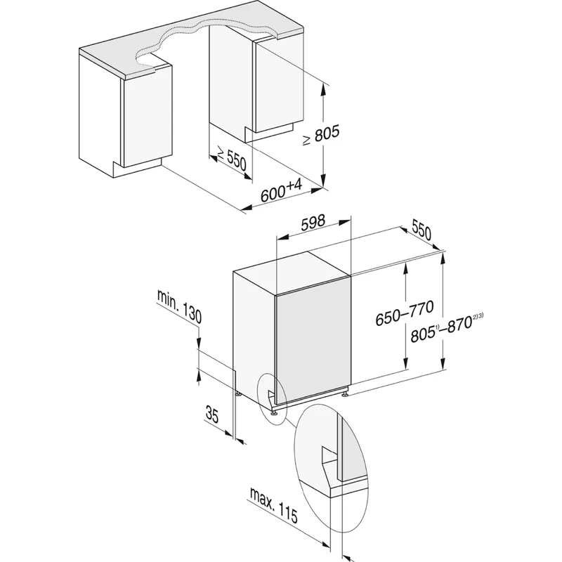 Miele G 7260 SCVi teljesen integrált mosogatógép