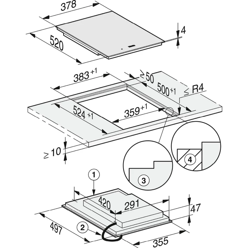 Miele CS 7612 FL indukciós SmartLine elem