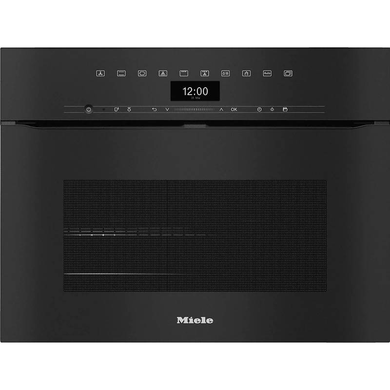 Miele H 7440 BPX obszidiánfekete fogantyú nélküli beépíthető kompakt sütő