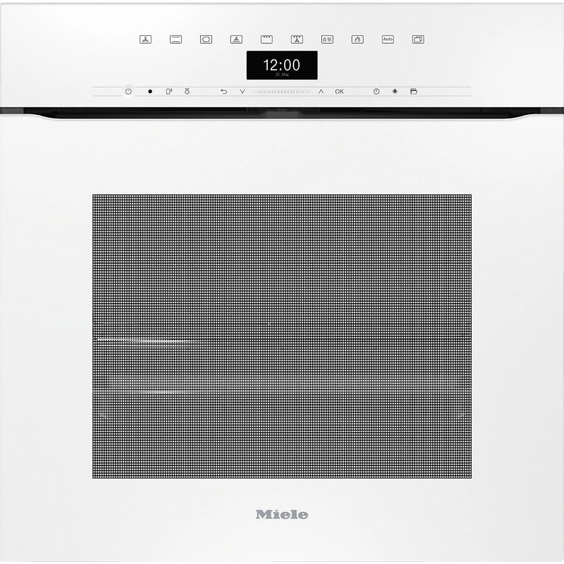 Miele H 7464 BPX briliánsfehér beépíthető fogantyú nélküli kompakt sütő
