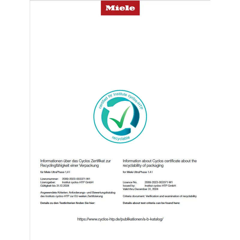 Miele Set 5 UltraPhase All in Two mosószer szett 5 darabos 12695650